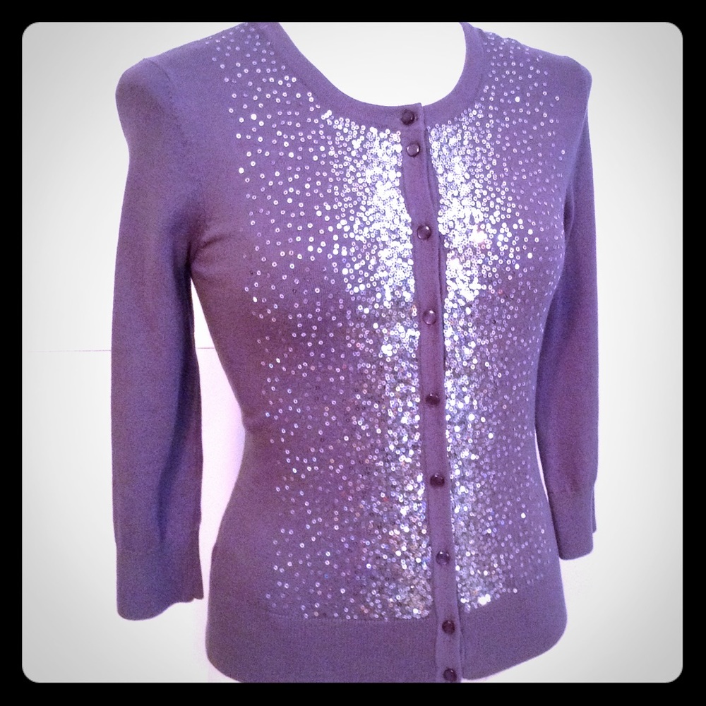 Steel Gray sequin cardigan...New With Tags!